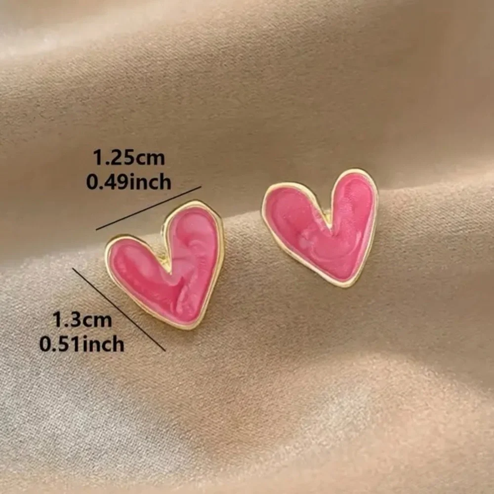 ✨HOST PICK!✨Free People Pink Heart Gold Post Earrings